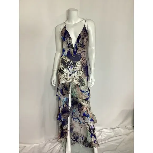 Katie May Always 'Overdressed' White V Neck Gown Size S